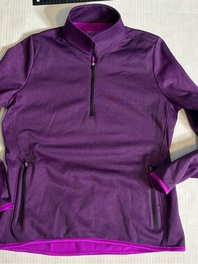 Nike Golf Therma-Fit Purple 3/4 Zip Pullover Womens Large